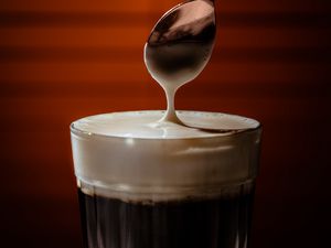 Preview wallpaper coffee, drink, glass, spoon