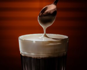 Preview wallpaper coffee, drink, glass, spoon