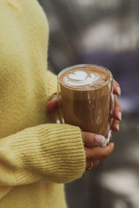 Preview wallpaper coffee, drink, glass, hands, comfort