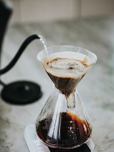 Preview wallpaper coffee, drink, kemex, process
