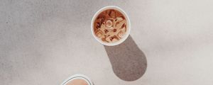 Preview wallpaper coffee, drink, legs, sneakers, ice