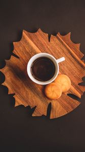 Preview wallpaper coffee, drink, mug, cookies, plate