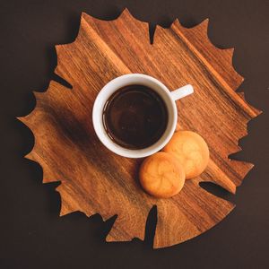Preview wallpaper coffee, drink, mug, cookies, plate