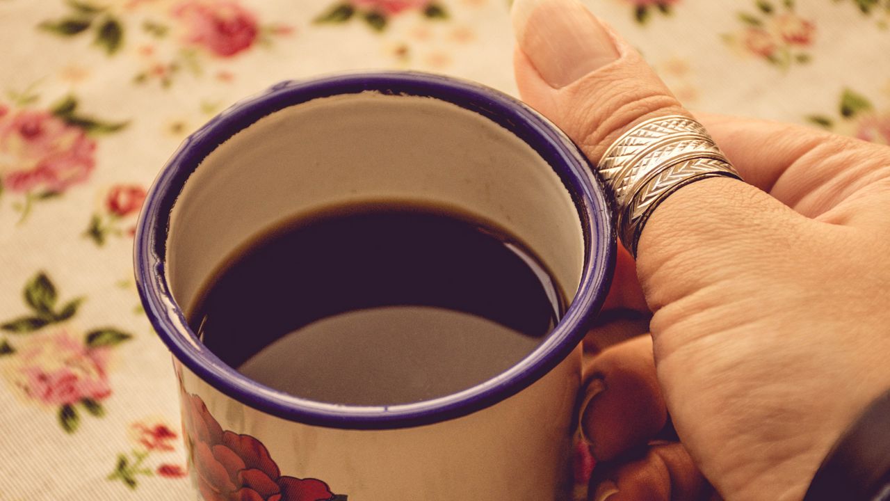 Wallpaper coffee, drink, mug, hand