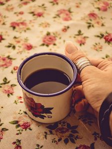Preview wallpaper coffee, drink, mug, hand