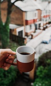 Preview wallpaper coffee, drink, mug, breakfast, hand