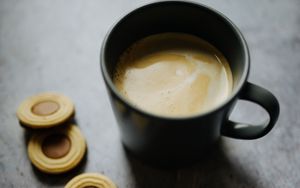 Preview wallpaper coffee, drink, mug, cookies