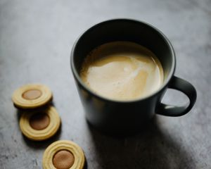 Preview wallpaper coffee, drink, mug, cookies