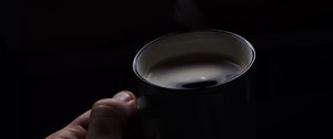 Preview wallpaper coffee, drink, steam, mug, hot, dark