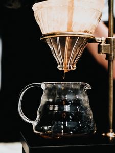 Preview wallpaper coffee, drink, water, filter, drops
