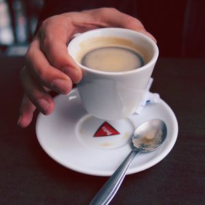 Preview wallpaper coffee, espresso, cup, hand