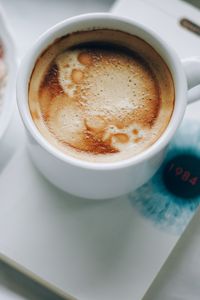 Preview wallpaper coffee, foam, breakfast
