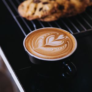 Preview wallpaper coffee, foam, cappuccino, cup