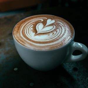 Preview wallpaper coffee, foam, cappuccino, cup, caffeine