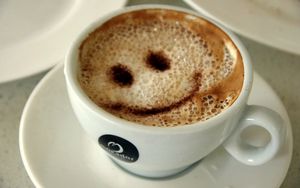 Preview wallpaper coffee, foam, cappuccino, drink