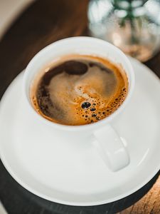 Preview wallpaper coffee, foam, cup, drink