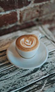 Preview wallpaper coffee, foam, drink, cup, white