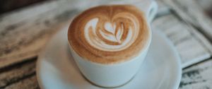 Preview wallpaper coffee, foam, drink, cup, white