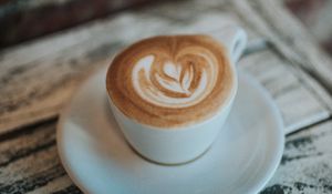 Preview wallpaper coffee, foam, drink, cup, white