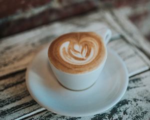 Preview wallpaper coffee, foam, drink, cup, white