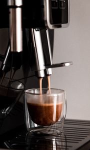 Preview wallpaper coffee, glass, coffee machine, drink