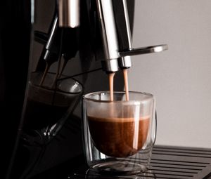 Preview wallpaper coffee, glass, coffee machine, drink