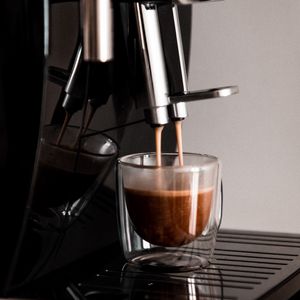 Preview wallpaper coffee, glass, coffee machine, drink