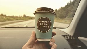 Preview wallpaper coffee, glass, drink, inscription