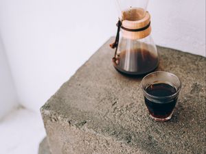 Preview wallpaper coffee, glass, drink