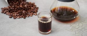 Preview wallpaper coffee, glass, drink, beans
