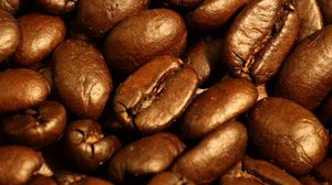 Preview wallpaper coffee, grains, brown, macro, caffeine