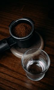 Preview wallpaper coffee, granules, turk, glass, drink