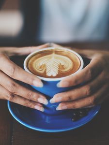 Preview wallpaper coffee, hands, cup