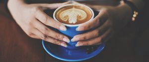 Preview wallpaper coffee, hands, cup