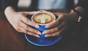 Preview wallpaper coffee, hands, cup