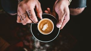 Preview wallpaper coffee, hands, cup