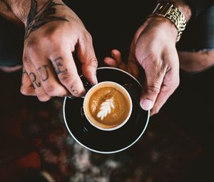 Preview wallpaper coffee, hands, cup
