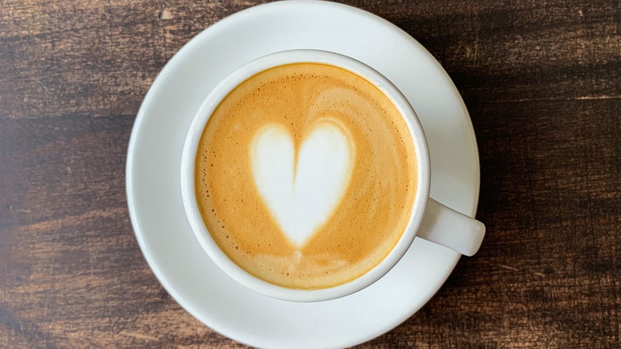 Wallpaper coffee, heart, cup, drink