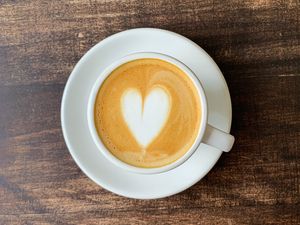 Preview wallpaper coffee, heart, cup, drink