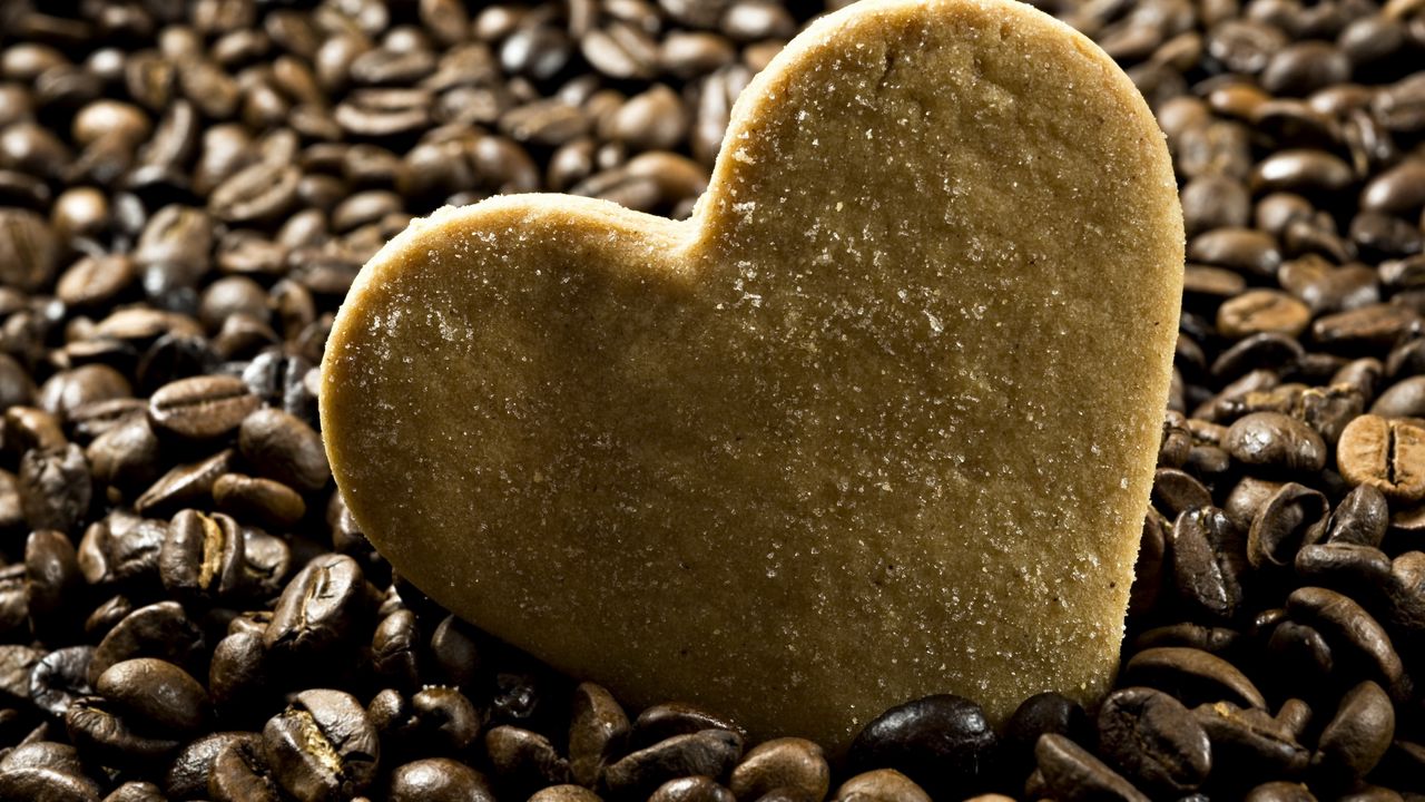Wallpaper coffee, heart, liver, love