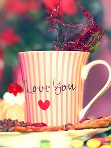 Preview wallpaper coffee, i love you, cup