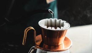 Preview wallpaper coffee, kettle, filter, drink
