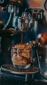 Preview wallpaper coffee machine, coffee, ice cream, dessert, mug
