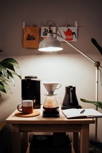 Preview wallpaper coffee machine, coffee, lamp, table, interior