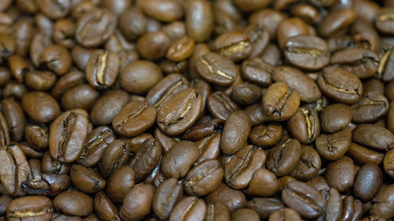 Wallpaper coffee, macro, beans, brown, caffeine