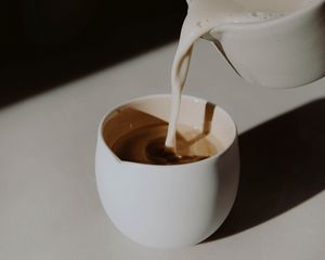 Preview wallpaper coffee, milk, cup, drink
