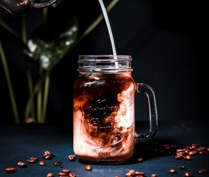Preview wallpaper coffee, milk, mug, drink