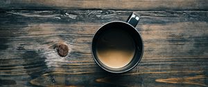 Preview wallpaper coffee, mug, table, wooden