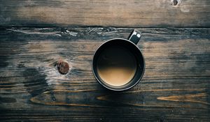 Preview wallpaper coffee, mug, table, wooden