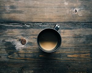 Preview wallpaper coffee, mug, table, wooden